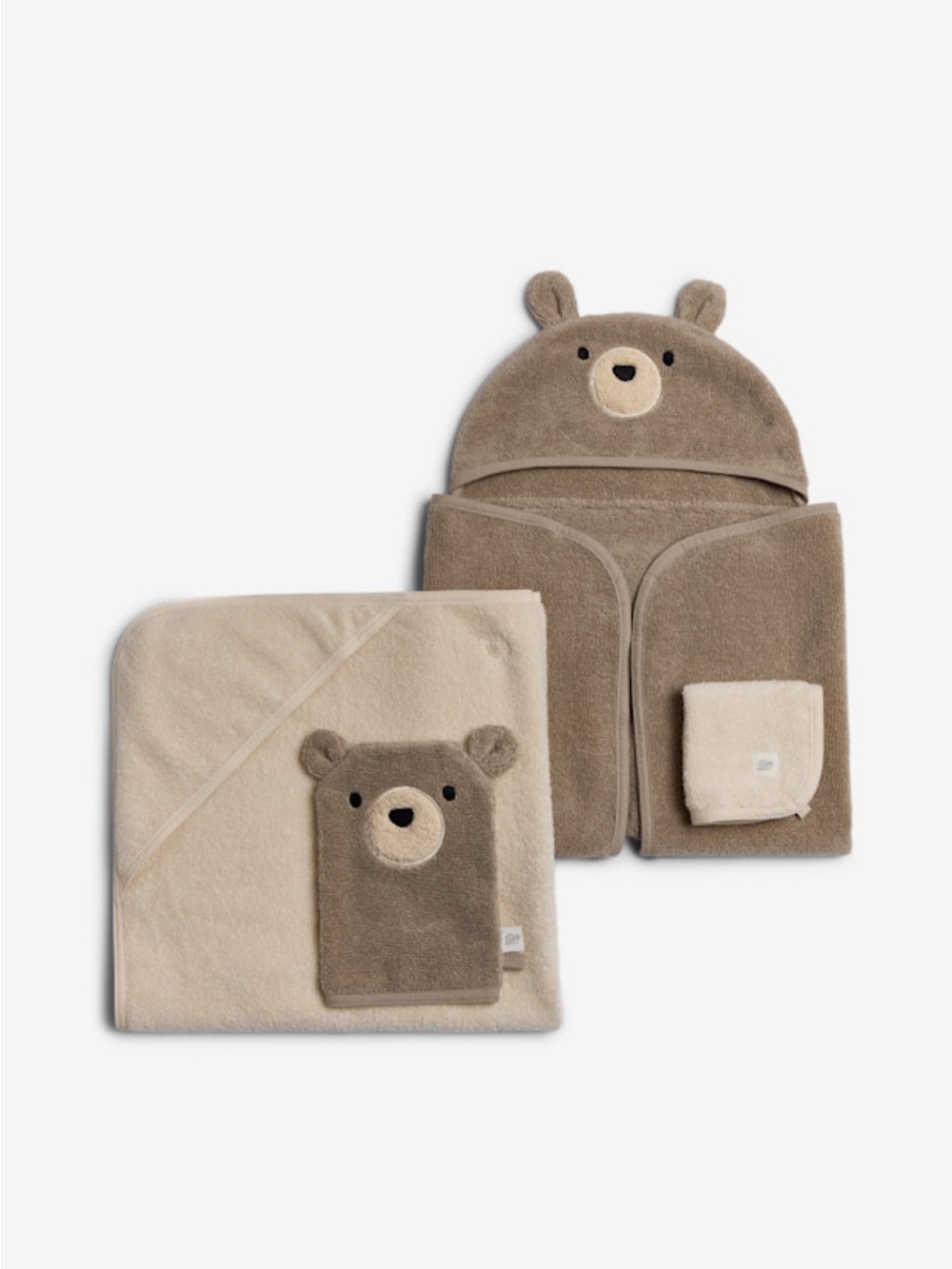 Tiny Kind Cozy Critter Organic Cotton Bath Time 4-Piece Set